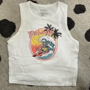 White tank, cute flattering.